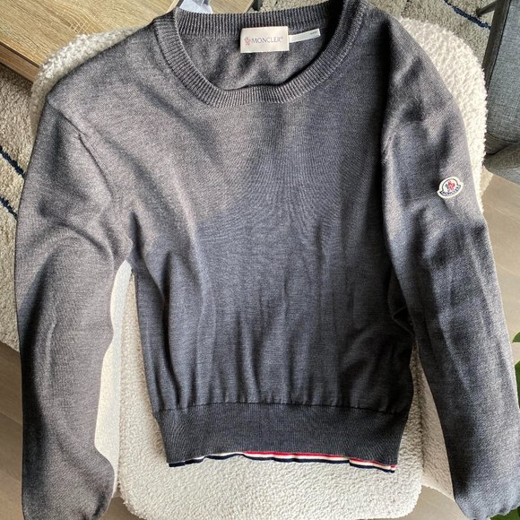 Moncler Other - Moncler Logo Patch Gray Sweater